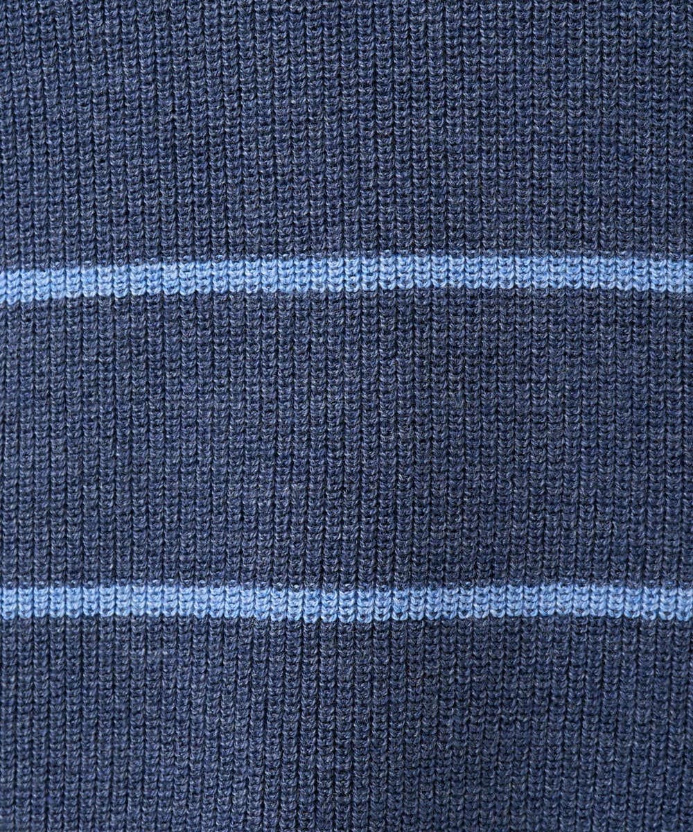 NGFCF61200 GIANNI LO GIUDICE(ジャンニ ロ ジュディチェ) [洗える]T/Cエコボーダーニット ブルー