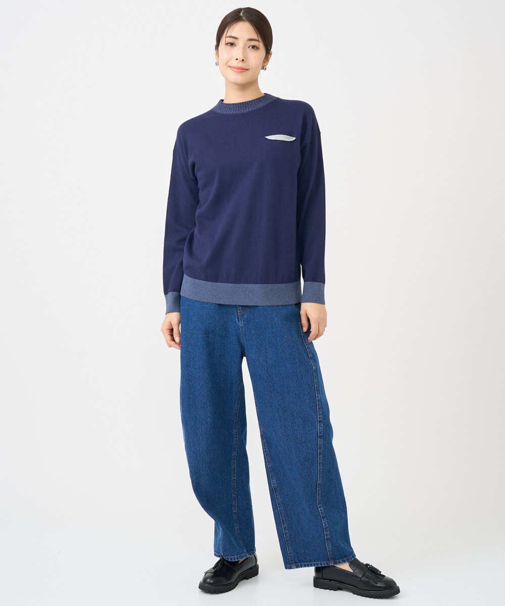 NGFCF62200 GIANNI LO GIUDICE(ジャンニ ロ ジュディチェ) [洗える]T/Cニット ネイビー