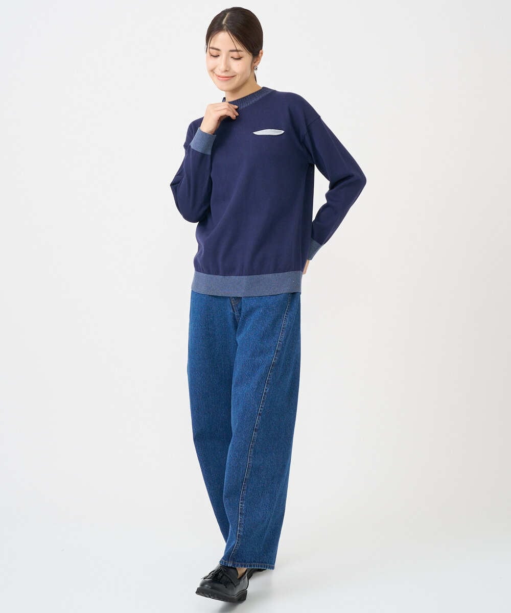 NGFCF62200 GIANNI LO GIUDICE(ジャンニ ロ ジュディチェ) [洗える]T/Cニット ネイビー