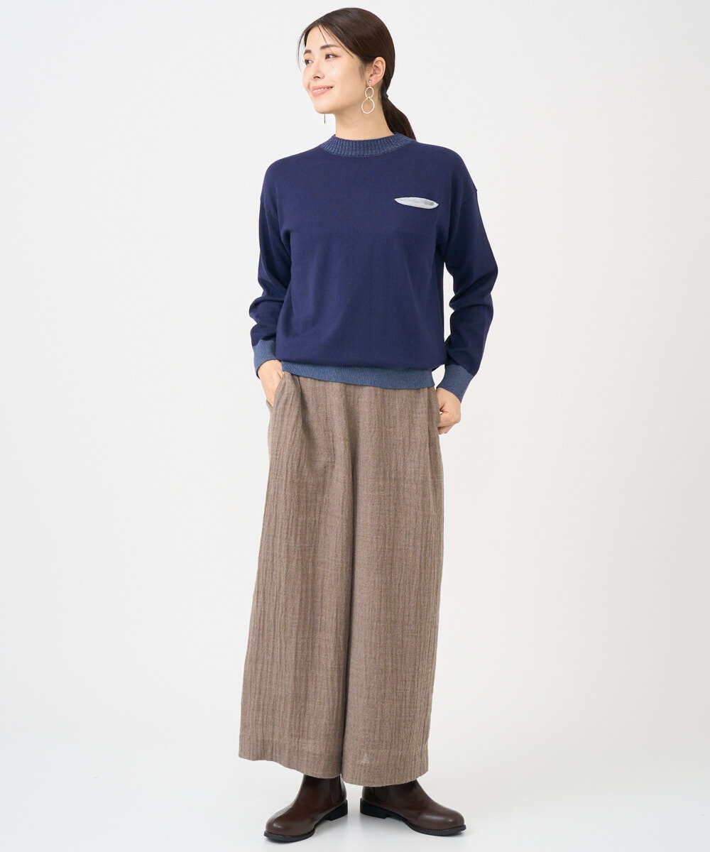 NGFCF62200 GIANNI LO GIUDICE(ジャンニ ロ ジュディチェ) [洗える]T/Cニット ネイビー