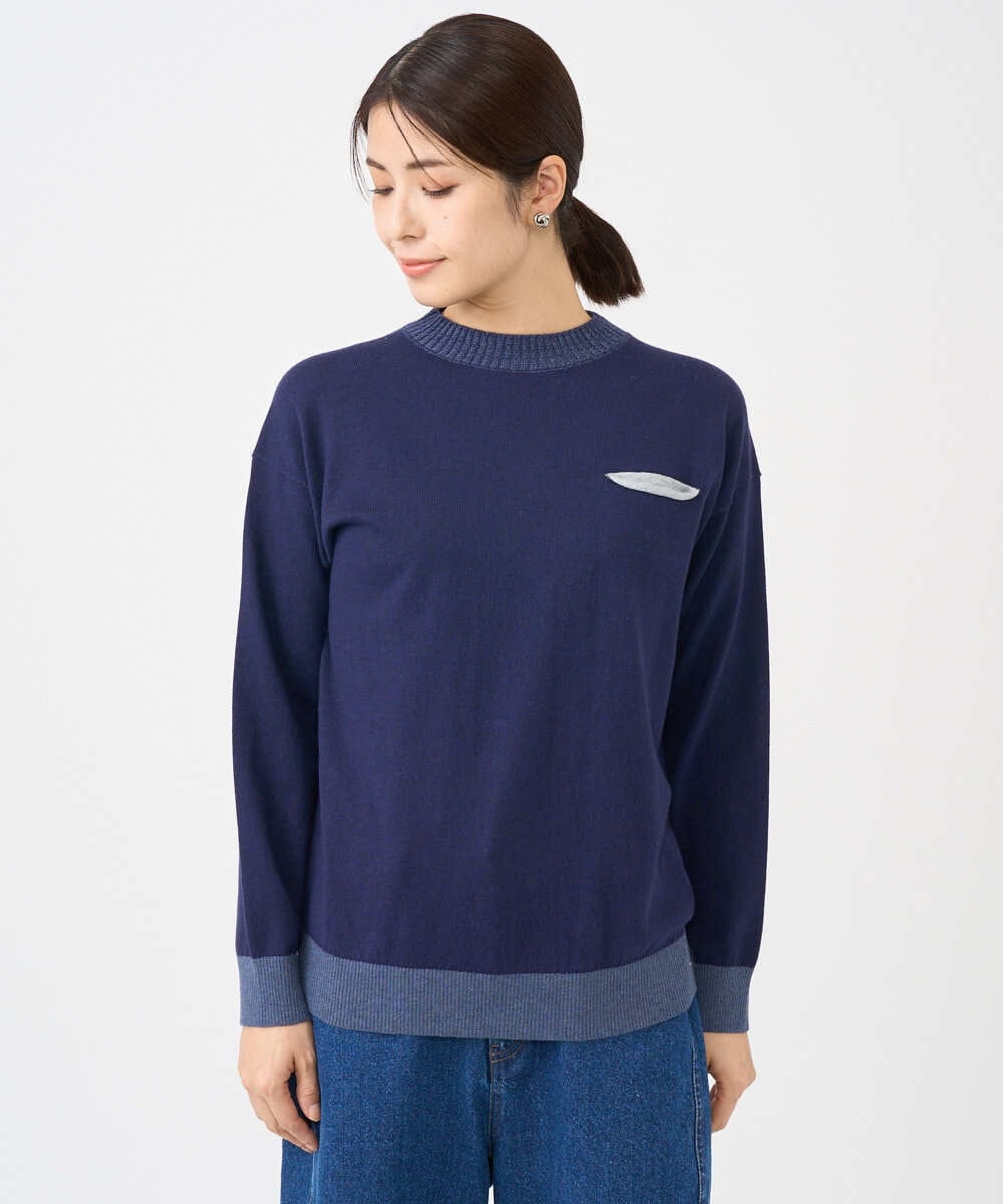 NGFCF62200 GIANNI LO GIUDICE(ジャンニ ロ ジュディチェ) [洗える]T/Cニット ネイビー