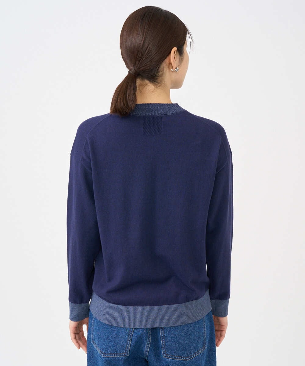 NGFCF62200 GIANNI LO GIUDICE(ジャンニ ロ ジュディチェ) [洗える]T/Cニット ネイビー