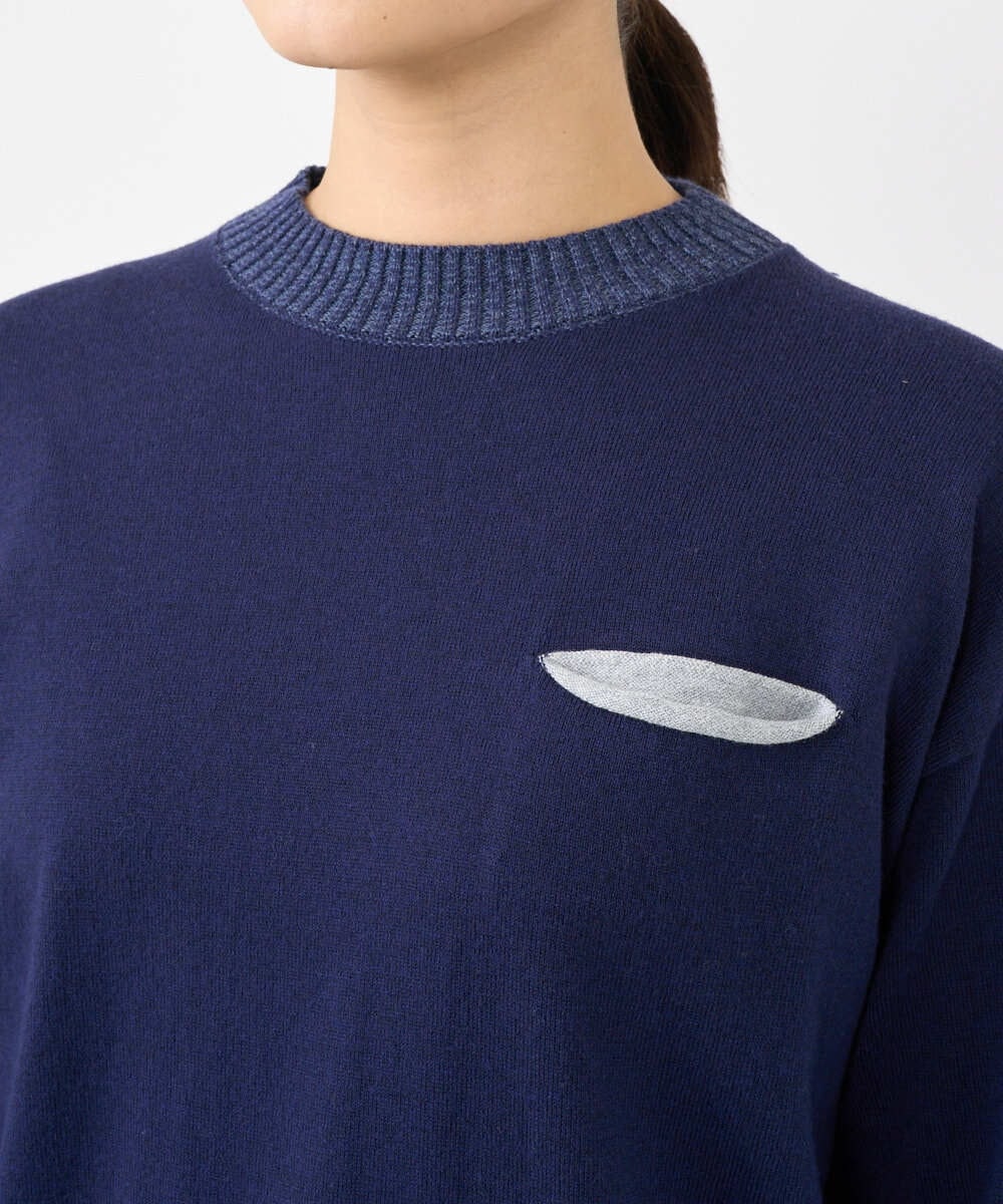 NGFCF62200 GIANNI LO GIUDICE(ジャンニ ロ ジュディチェ) [洗える]T/Cニット ネイビー