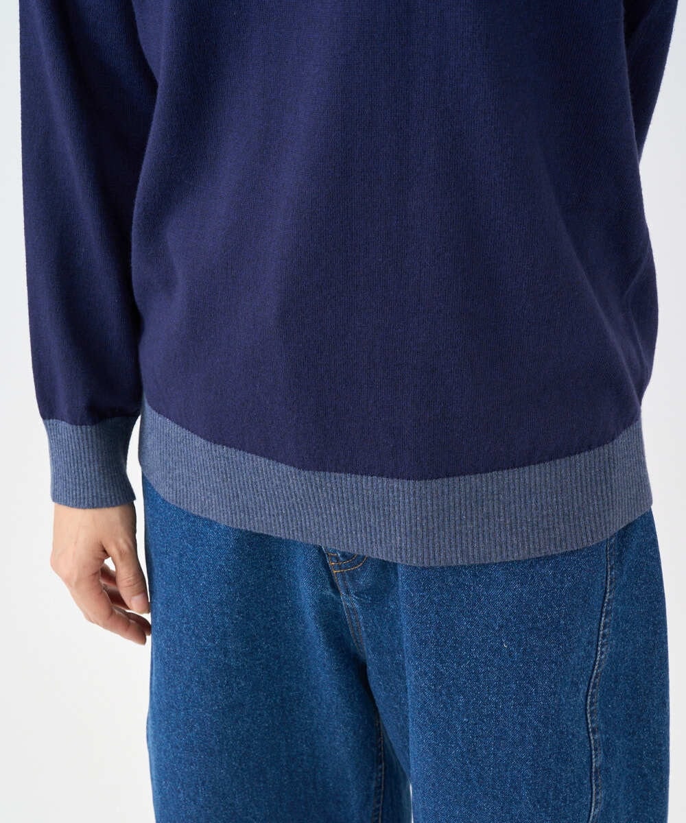 NGFCF62200 GIANNI LO GIUDICE(ジャンニ ロ ジュディチェ) [洗える]T/Cニット ネイビー