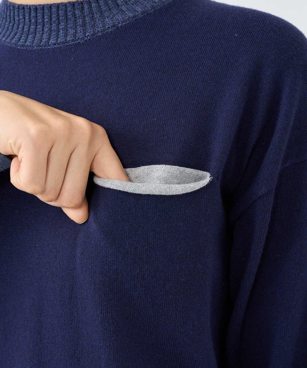 NGFCF62200 GIANNI LO GIUDICE(ジャンニ ロ ジュディチェ) [洗える]T/Cニット ネイビー