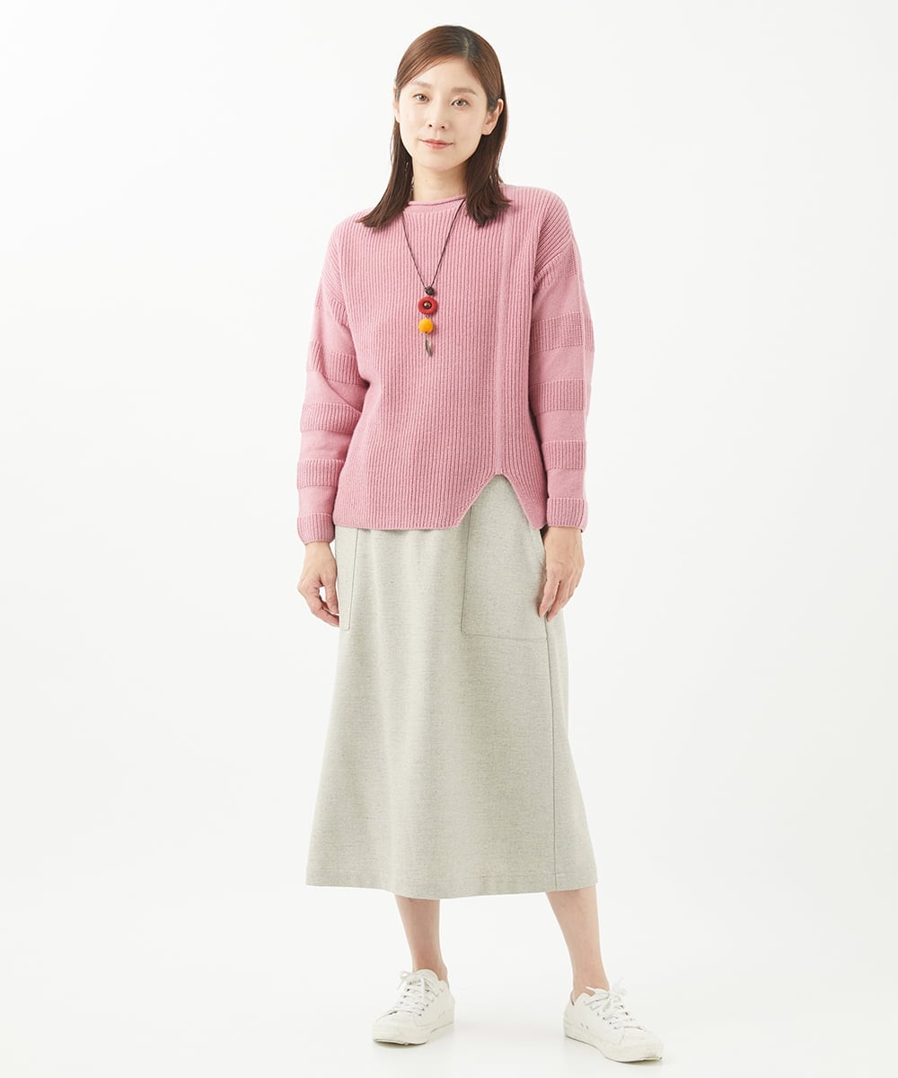 NGFEA20190 GIANNI LO GIUDICE(ジャンニ ロ ジュディチェ) [洗える]ファンシーカラーニット ピンク