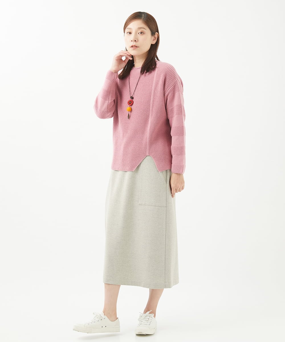 NGFEA20190 GIANNI LO GIUDICE(ジャンニ ロ ジュディチェ) [洗える]ファンシーカラーニット ピンク