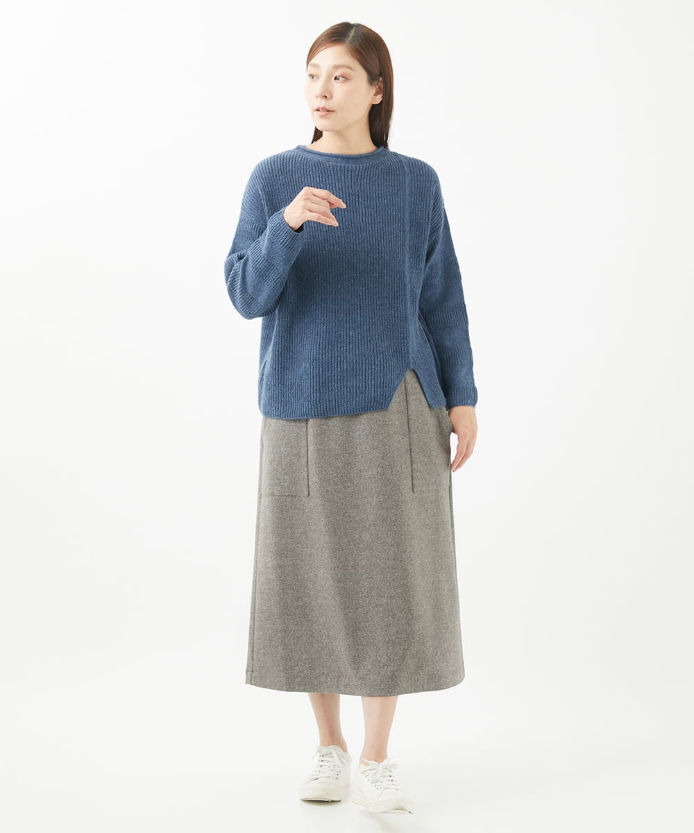 NGFEA20190 GIANNI LO GIUDICE(ジャンニ ロ ジュディチェ) [洗える]ファンシーカラーニット ネイビー