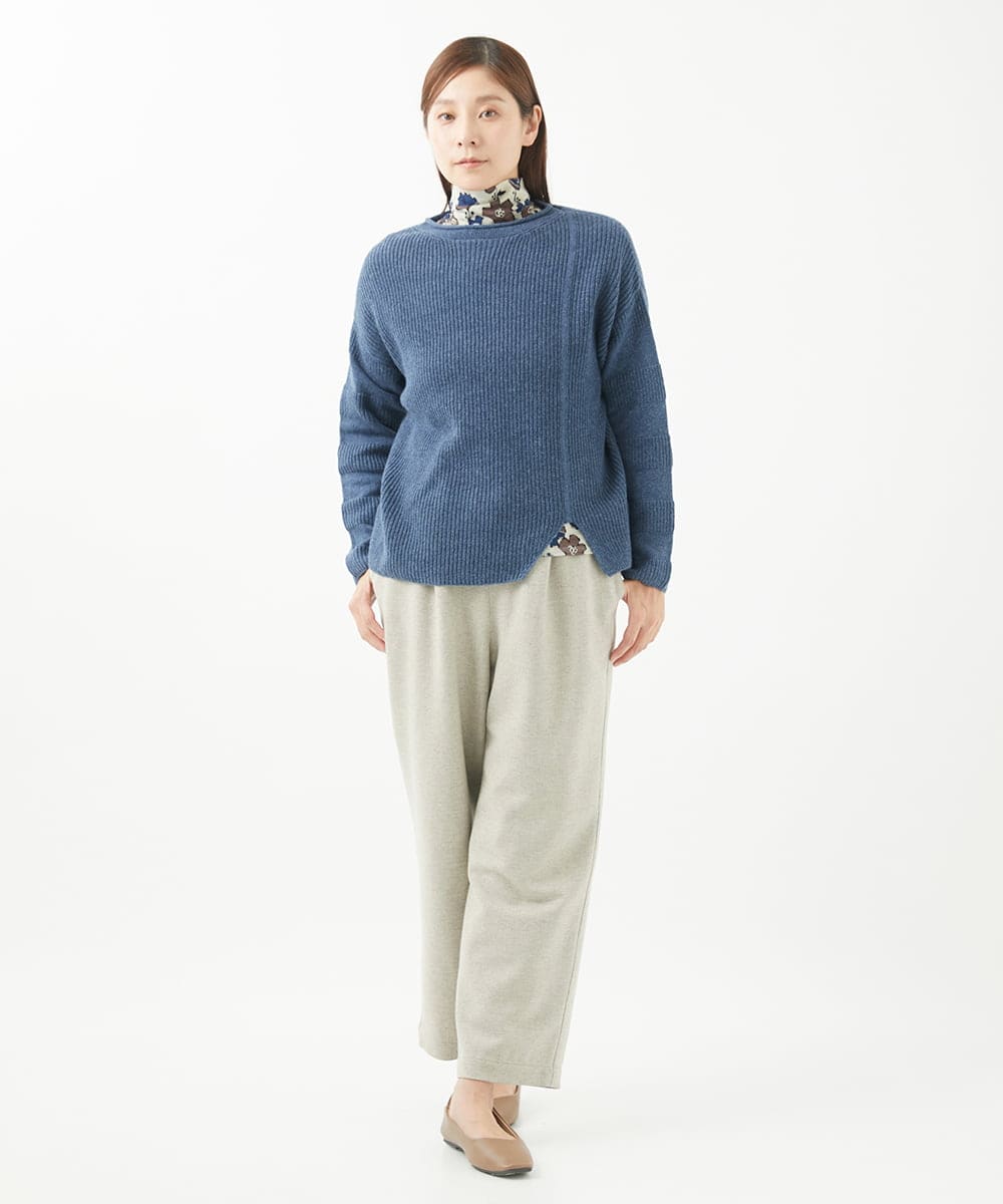 NGFEA20190 GIANNI LO GIUDICE(ジャンニ ロ ジュディチェ) [洗える]ファンシーカラーニット ネイビー