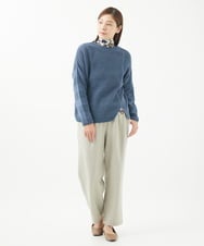 NGFEA20190 GIANNI LO GIUDICE(ジャンニ ロ ジュディチェ) [洗える]ファンシーカラーニット ネイビー