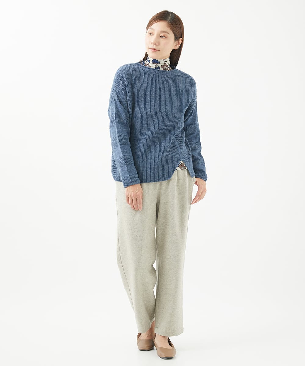 NGFEA20190 GIANNI LO GIUDICE(ジャンニ ロ ジュディチェ) [洗える]ファンシーカラーニット ネイビー