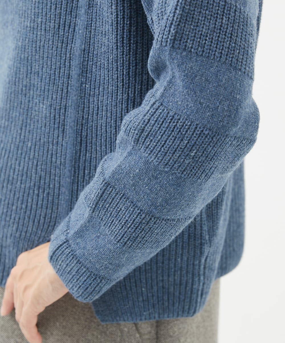 NGFEA20190 GIANNI LO GIUDICE(ジャンニ ロ ジュディチェ) [洗える]ファンシーカラーニット ネイビー