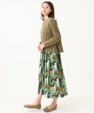 NGFEB51260 GIANNI LO GIUDICE(ジャンニ ロ ジュディチェ) [洗える]ラグランジェニットプルオーバー ブラウンイエロー