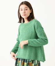 NGFEB51260 GIANNI LO GIUDICE(ジャンニ ロ ジュディチェ) [洗える]ラグランジェニットプルオーバー グリーン