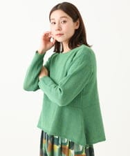 NGFEB51260 GIANNI LO GIUDICE(ジャンニ ロ ジュディチェ) [洗える]ラグランジェニットプルオーバー グリーン
