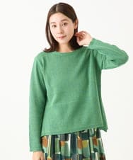 NGFEB51260 GIANNI LO GIUDICE(ジャンニ ロ ジュディチェ) [洗える]ラグランジェニットプルオーバー グリーン