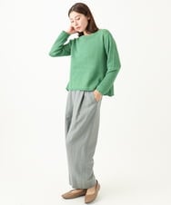 NGFEB51260 GIANNI LO GIUDICE(ジャンニ ロ ジュディチェ) [洗える]ラグランジェニットプルオーバー グリーン