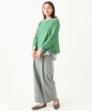 NGFEB51260 GIANNI LO GIUDICE(ジャンニ ロ ジュディチェ) [洗える]ラグランジェニットプルオーバー グリーン