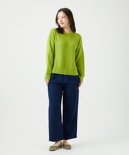 NGFED11260 GIANNI LO GIUDICE(ジャンニ ロ ジュディチェ) [洗える]コットン杢ニット ライトグリーン