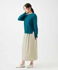 NGFED11260 GIANNI LO GIUDICE(ジャンニ ロ ジュディチェ) [洗える]コットン杢ニット グリーン