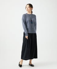 NGFED11260 GIANNI LO GIUDICE(ジャンニ ロ ジュディチェ) [洗える]コットン杢ニット ネイビー