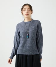 NGFED11260 GIANNI LO GIUDICE(ジャンニ ロ ジュディチェ) [洗える]コットン杢ニット ネイビー