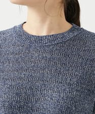 NGFED11260 GIANNI LO GIUDICE(ジャンニ ロ ジュディチェ) [洗える]コットン杢ニット ネイビー