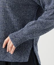 NGFED11260 GIANNI LO GIUDICE(ジャンニ ロ ジュディチェ) [洗える]コットン杢ニット ネイビー