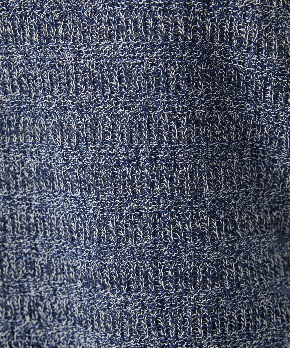 NGFED11260 GIANNI LO GIUDICE(ジャンニ ロ ジュディチェ) [洗える]コットン杢ニット ネイビー