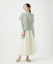 NGFED12270 GIANNI LO GIUDICE(ジャンニ ロ ジュディチェ) 綿麻ニットベスト グリーン