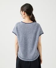 NGFED12270 GIANNI LO GIUDICE(ジャンニ ロ ジュディチェ) 綿麻ニットベスト ブルー