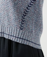 NGFED12270 GIANNI LO GIUDICE(ジャンニ ロ ジュディチェ) 綿麻ニットベスト ブルー