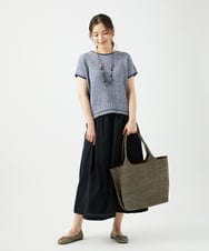 NGFED12270 GIANNI LO GIUDICE(ジャンニ ロ ジュディチェ) 綿麻ニットベスト ブルー