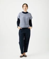 NGFED12270 GIANNI LO GIUDICE(ジャンニ ロ ジュディチェ) 綿麻ニットベスト ブルー