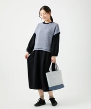 NGFED12270 GIANNI LO GIUDICE(ジャンニ ロ ジュディチェ) 綿麻ニットベスト ブルー