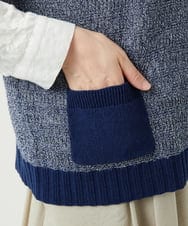 NGFEF13250 GIANNI LO GIUDICE(ジャンニ ロ ジュディチェ) [洗える]コットン杢ニットベスト ネイビー