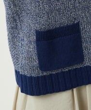 NGFEF13250 GIANNI LO GIUDICE(ジャンニ ロ ジュディチェ) [洗える]コットン杢ニットベスト ネイビー