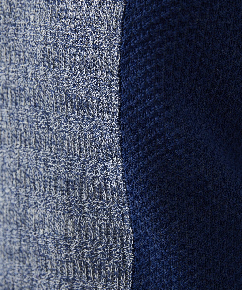 NGFEF13250 GIANNI LO GIUDICE(ジャンニ ロ ジュディチェ) [洗える]コットン杢ニットベスト ネイビー