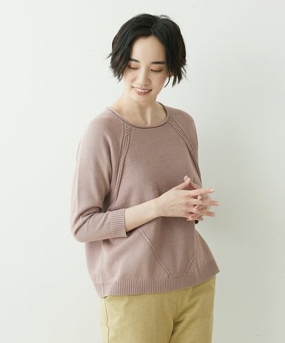 NGFET10210 GIANNI LO GIUDICE [洗える]綿ギマニットプルオーバー