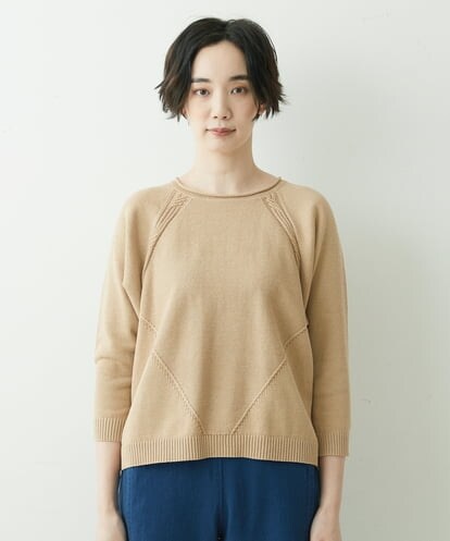 NGFET10210 GIANNI LO GIUDICE [洗える]綿ギマニットプルオーバー