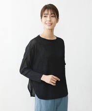 NGFET20270 GIANNI LO GIUDICE(ジャンニ ロ ジュディチェ) [洗える]デニットナッツプルオーバーニット ブラック