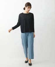 NGFET20270 GIANNI LO GIUDICE(ジャンニ ロ ジュディチェ) [洗える]デニットナッツプルオーバーニット ブラック