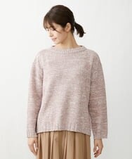 NGFEU32230 GIANNI LO GIUDICE(ジャンニ ロ ジュディチェ) [洗える・日本製]メンギマミックスニット ピンク