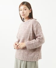 NGFEU32230 GIANNI LO GIUDICE(ジャンニ ロ ジュディチェ) [洗える・日本製]メンギマミックスニット ピンク
