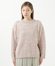 NGFEU32230 GIANNI LO GIUDICE(ジャンニ ロ ジュディチェ) [洗える・日本製]メンギマミックスニット ピンク