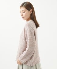 NGFEU32230 GIANNI LO GIUDICE(ジャンニ ロ ジュディチェ) [洗える・日本製]メンギマミックスニット ピンク