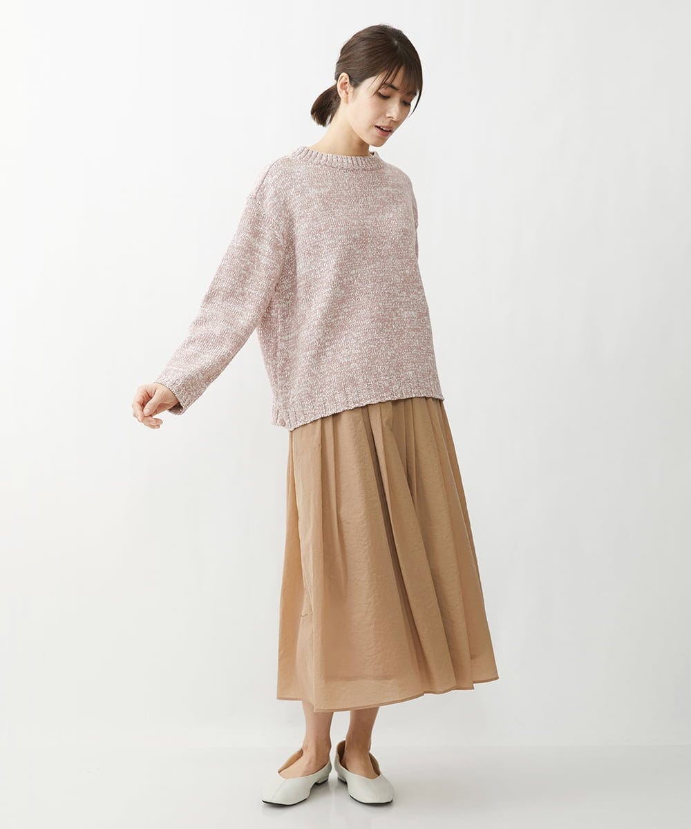 NGFEU32230 GIANNI LO GIUDICE(ジャンニ ロ ジュディチェ) [洗える・日本製]メンギマミックスニット ピンク