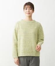 NGFEU32230 GIANNI LO GIUDICE(ジャンニ ロ ジュディチェ) [洗える・日本製]メンギマミックスニット グリーン