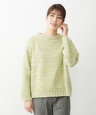 NGFEU32230 GIANNI LO GIUDICE(ジャンニ ロ ジュディチェ) [洗える・日本製]メンギマミックスニット グリーン