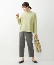 NGFEU32230 GIANNI LO GIUDICE(ジャンニ ロ ジュディチェ) [洗える・日本製]メンギマミックスニット グリーン
